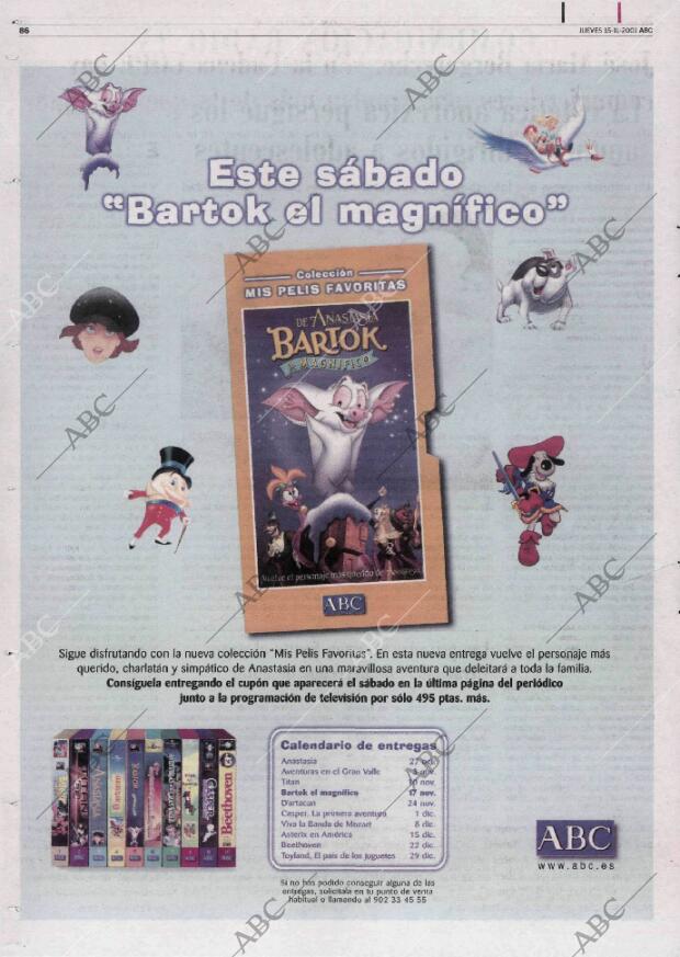 ABC MADRID 15-11-2001 página 86
