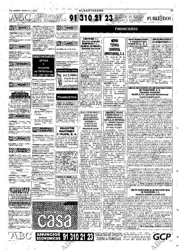 ABC MADRID 16-11-2001 página 121