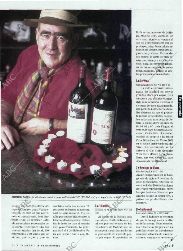 ABC MADRID 16-11-2001 página 129