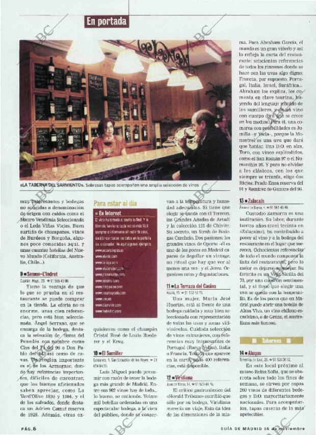 ABC MADRID 16-11-2001 página 130