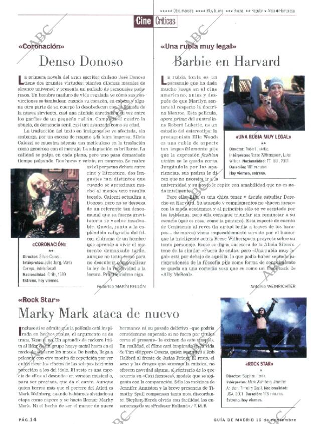 ABC MADRID 16-11-2001 página 138