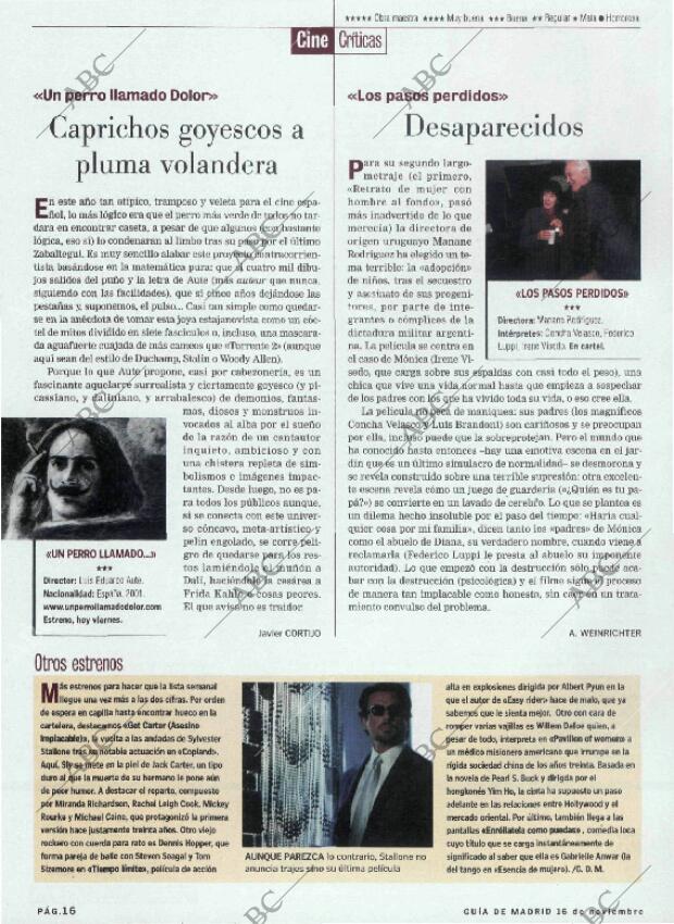 ABC MADRID 16-11-2001 página 140