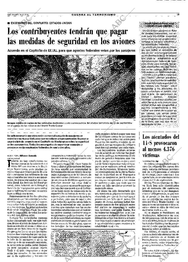 ABC MADRID 16-11-2001 página 19