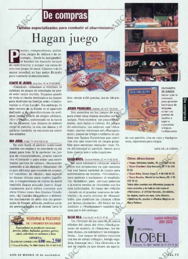 ABC MADRID 16-11-2001 página 201