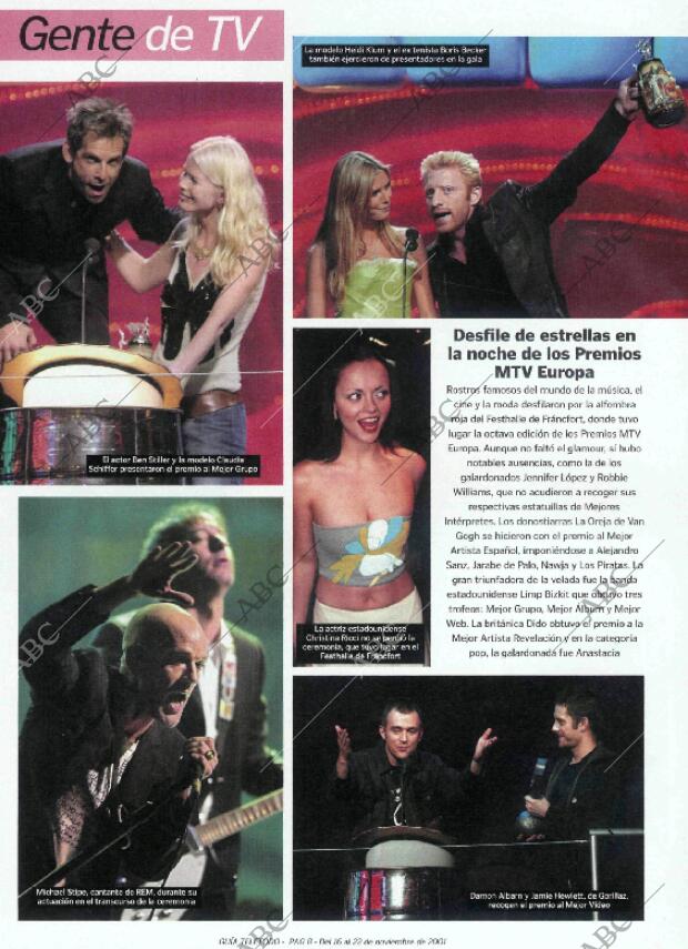 ABC MADRID 16-11-2001 página 216