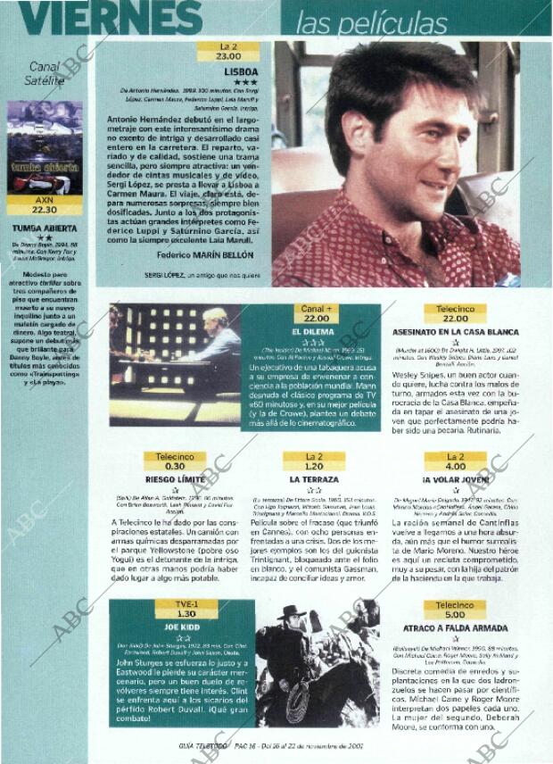 ABC MADRID 16-11-2001 página 224