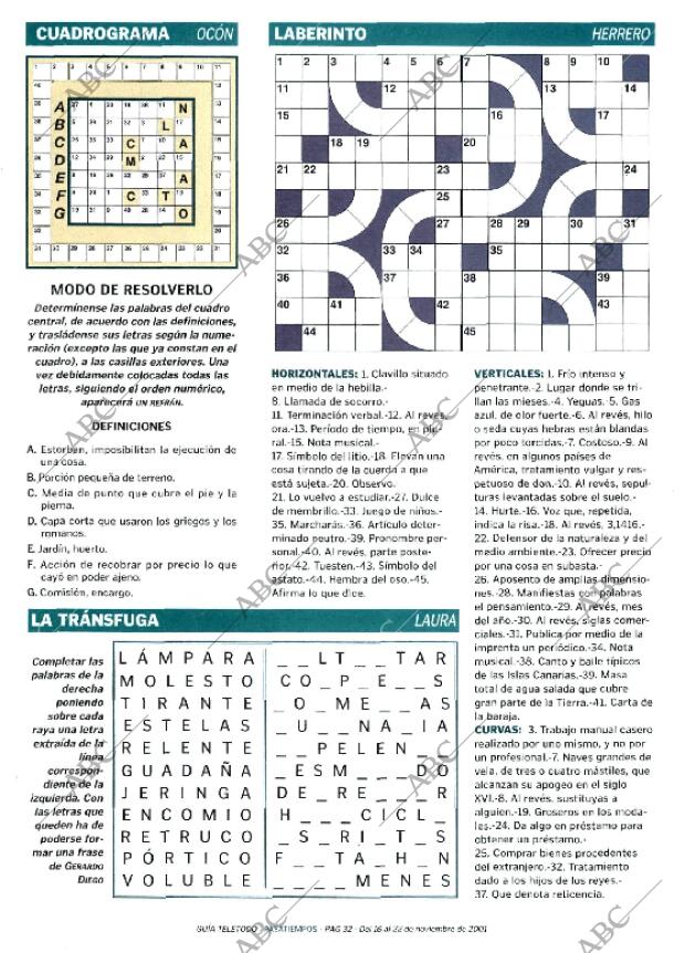 ABC MADRID 16-11-2001 página 240