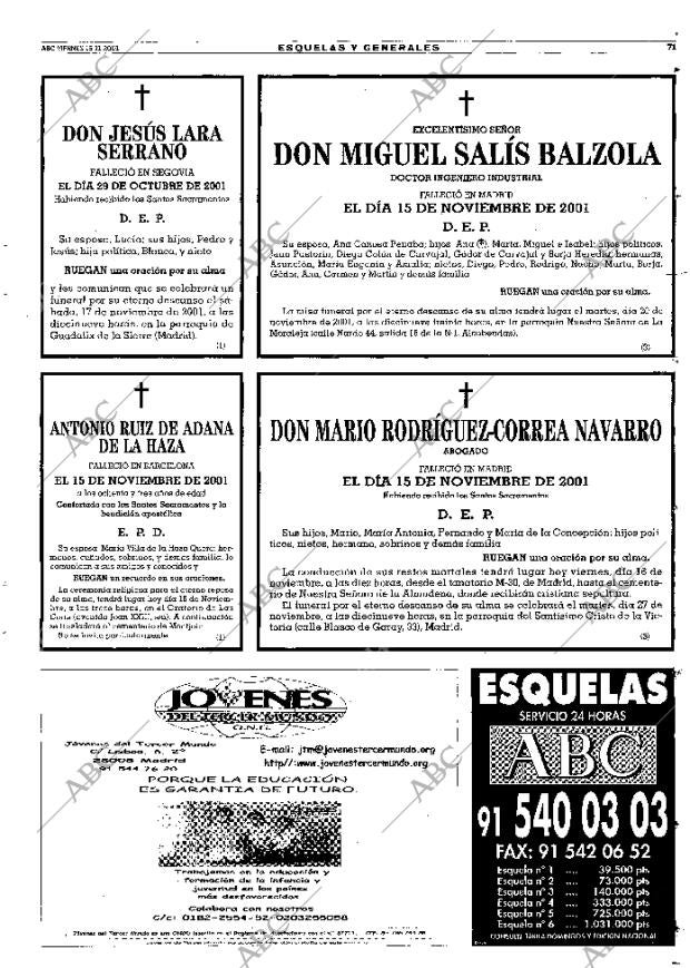 ABC MADRID 16-11-2001 página 71