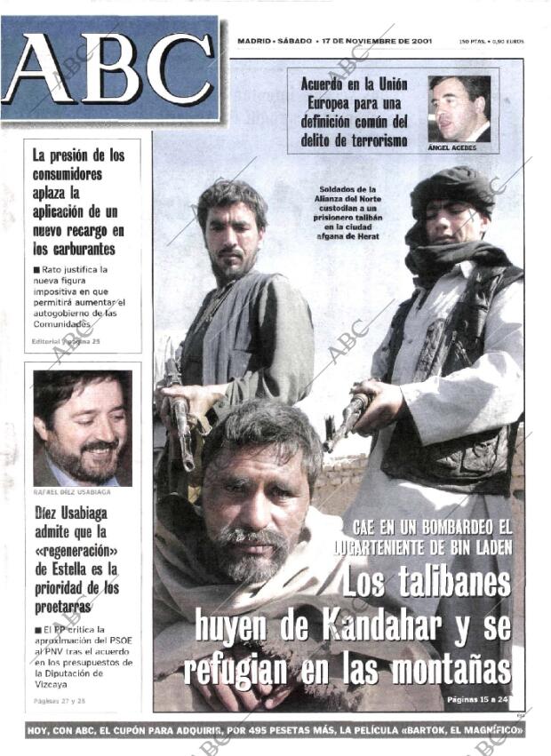 ABC MADRID 17-11-2001 página 1