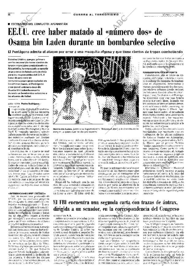 ABC MADRID 17-11-2001 página 16