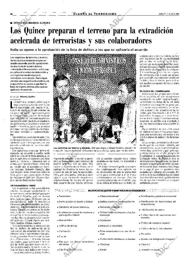 ABC MADRID 17-11-2001 página 18