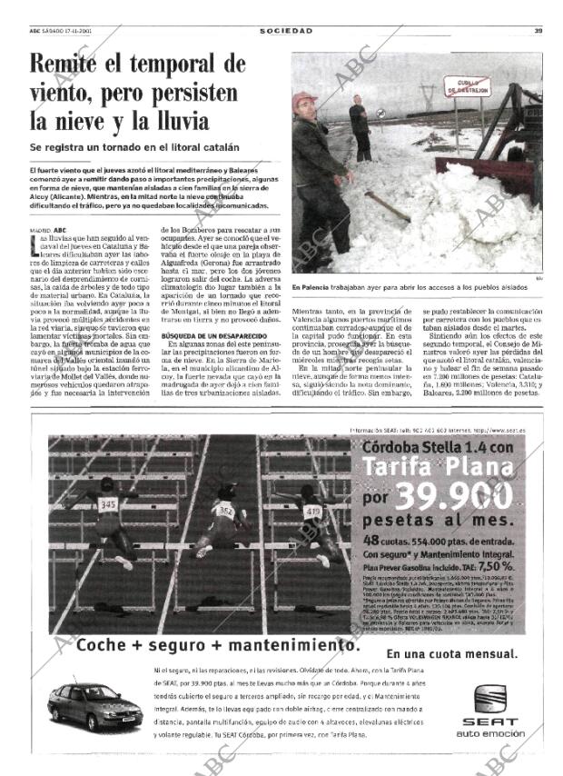 ABC MADRID 17-11-2001 página 39