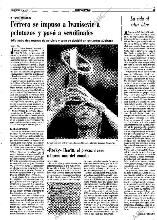 ABC MADRID 17-11-2001 página 61