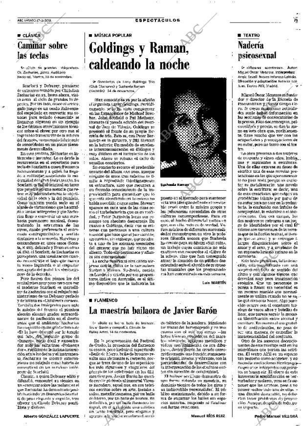 ABC MADRID 17-11-2001 página 71