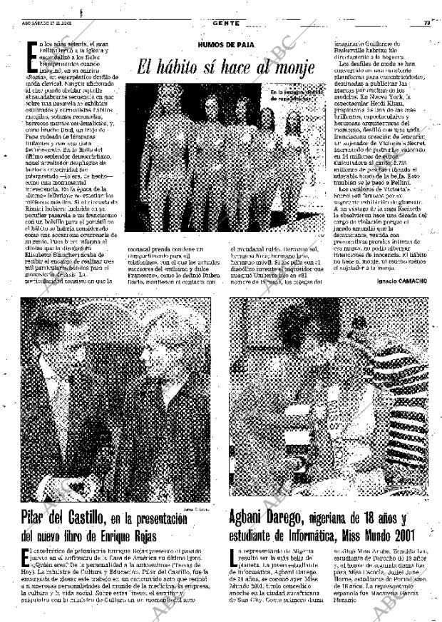 ABC MADRID 17-11-2001 página 73