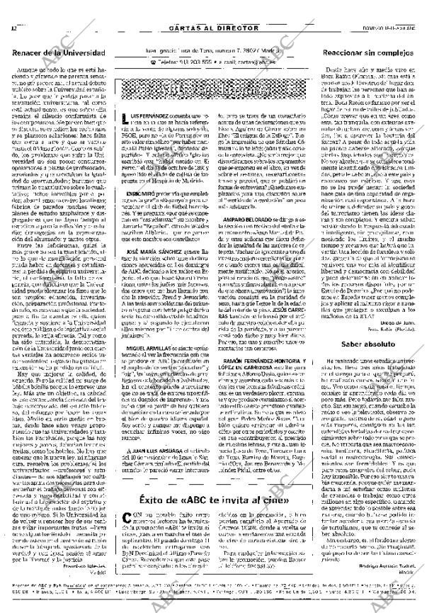 ABC MADRID 18-11-2001 página 12