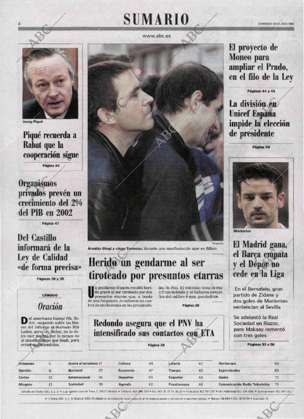ABC MADRID 18-11-2001 página 2