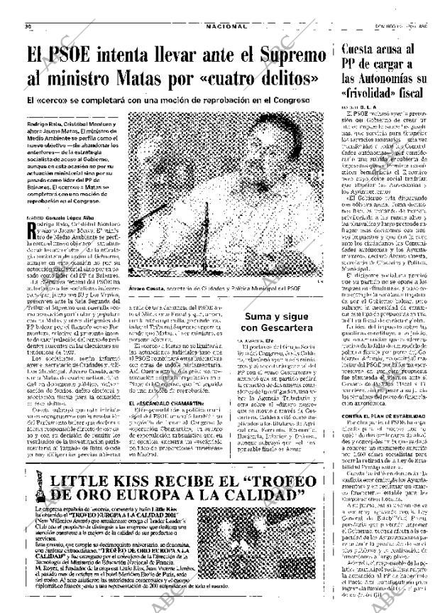 ABC MADRID 18-11-2001 página 30