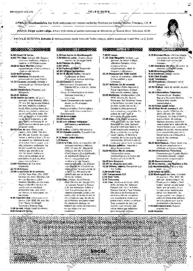 ABC MADRID 18-11-2001 página 83