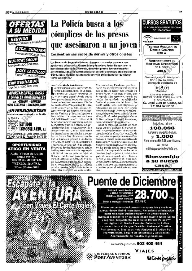 ABC SEVILLA 18-11-2001 página 39
