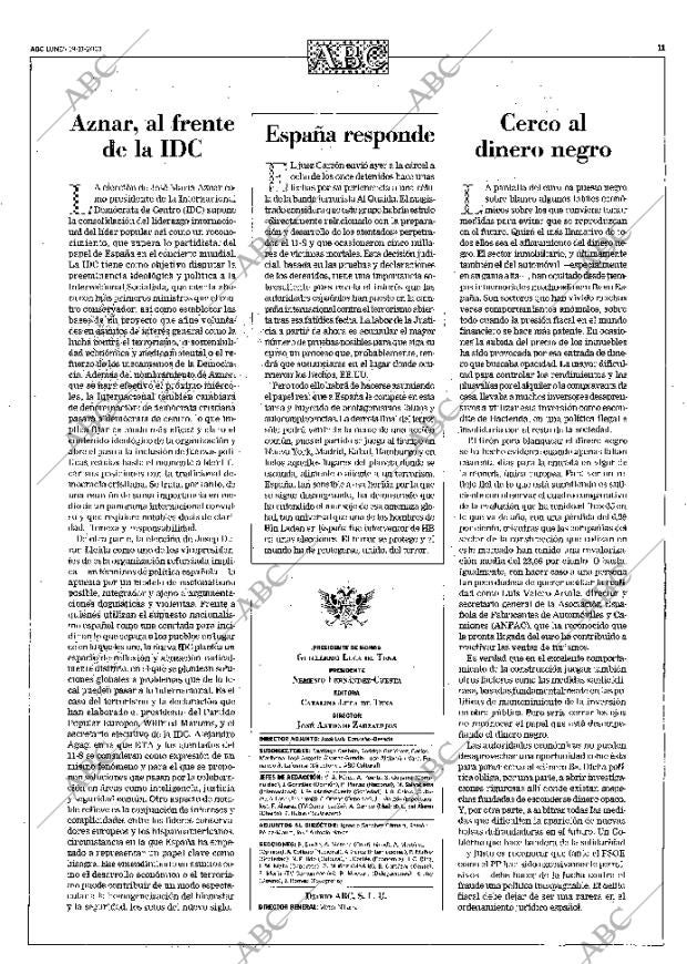 ABC MADRID 19-11-2001 página 11