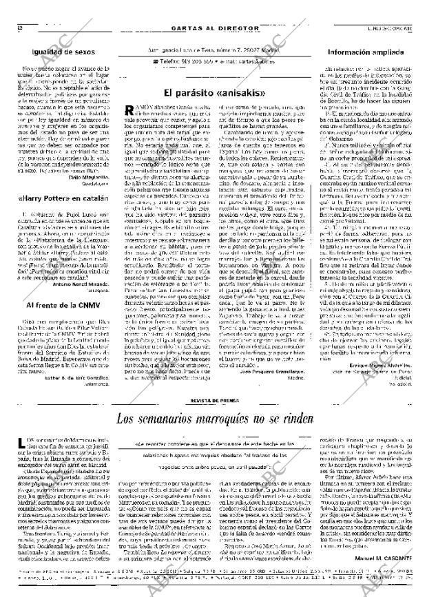 ABC MADRID 19-11-2001 página 12