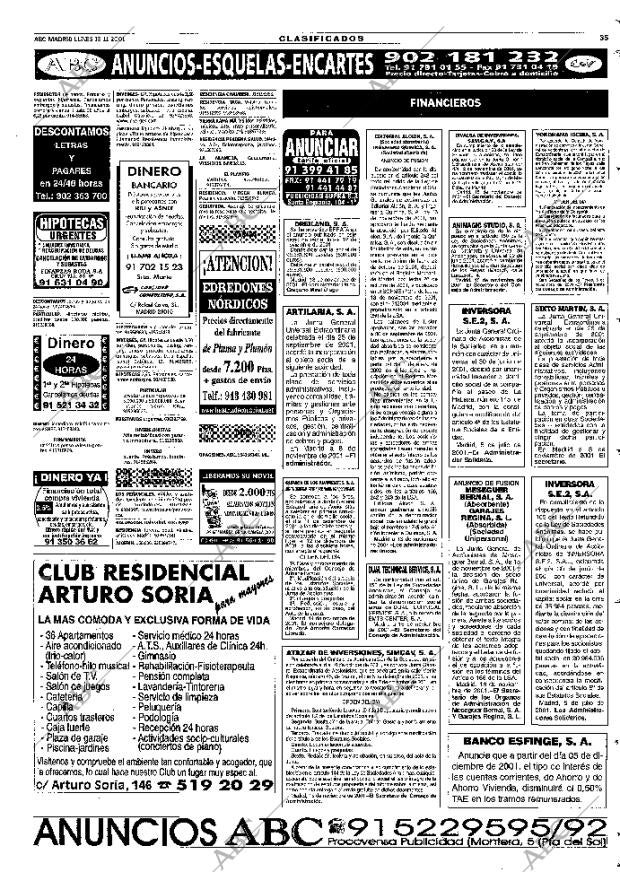 ABC MADRID 19-11-2001 página 123