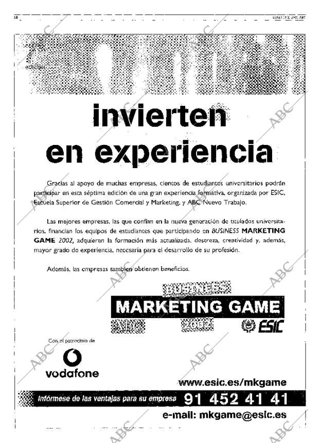 ABC MADRID 19-11-2001 página 16