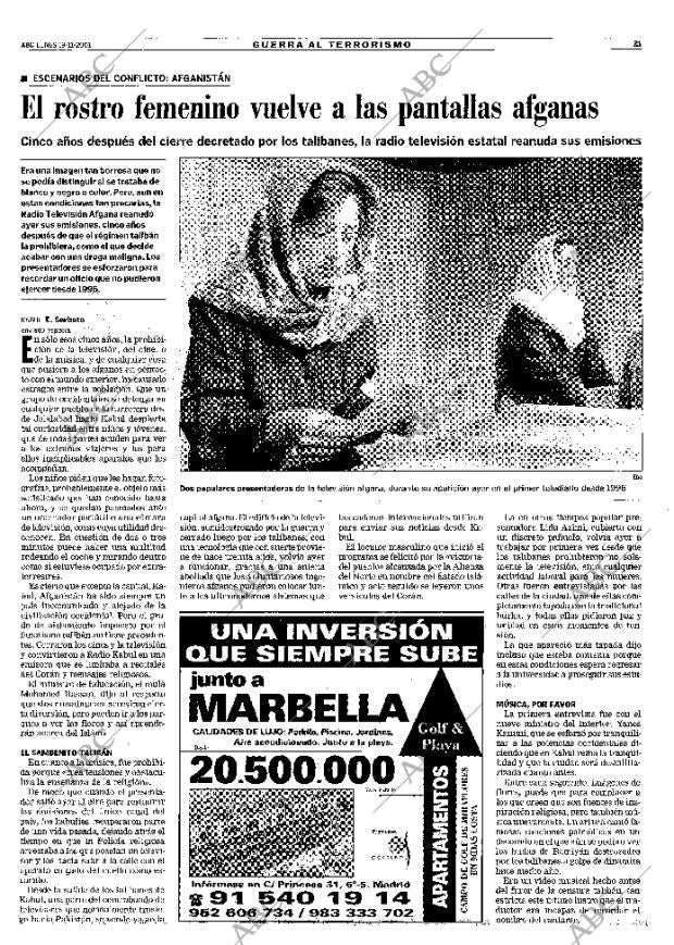 ABC MADRID 19-11-2001 página 21