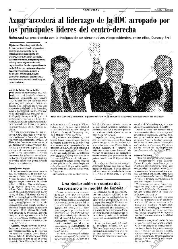 ABC MADRID 19-11-2001 página 28