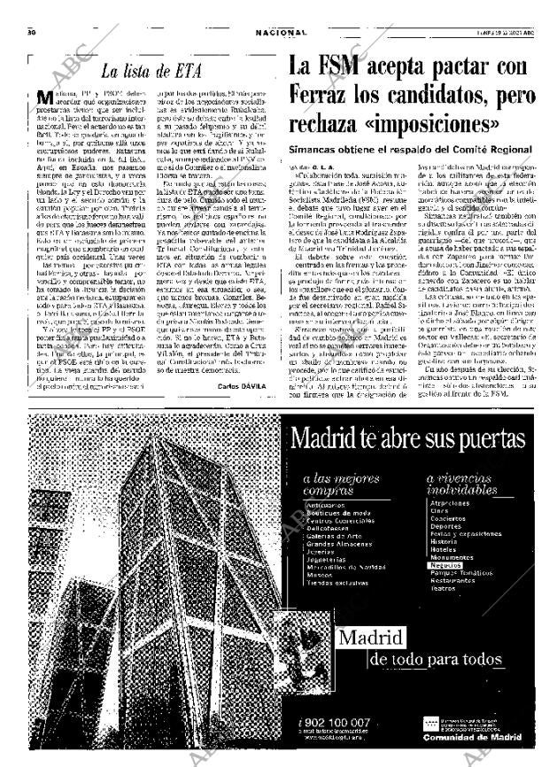 ABC MADRID 19-11-2001 página 30