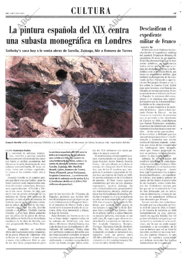 ABC MADRID 19-11-2001 página 45