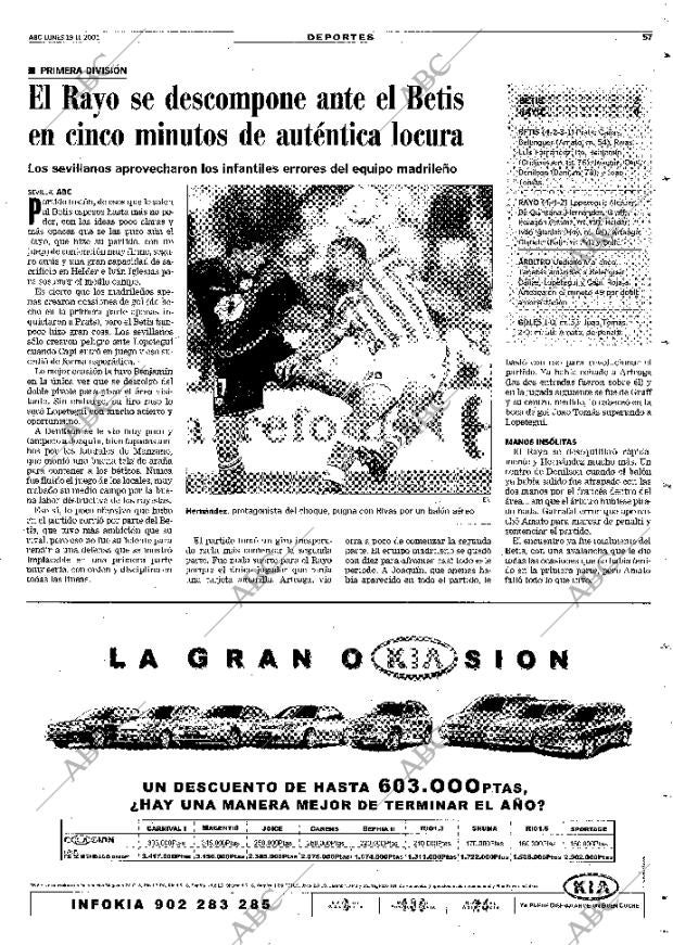 ABC MADRID 19-11-2001 página 57