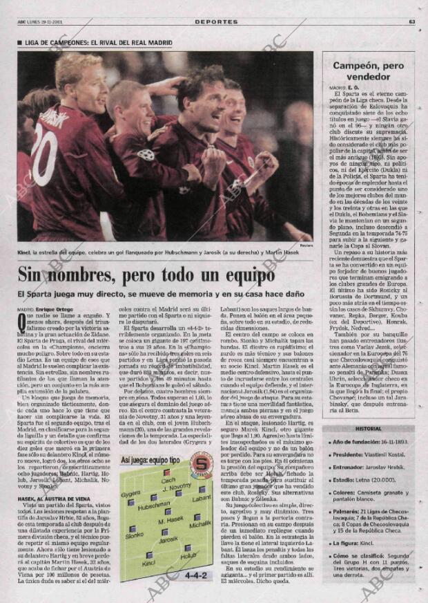 ABC MADRID 19-11-2001 página 63