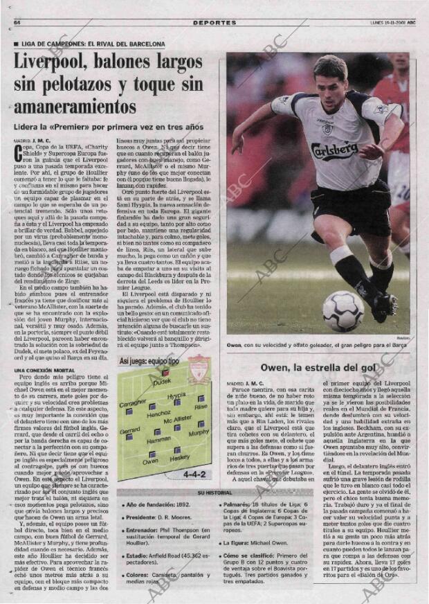 ABC MADRID 19-11-2001 página 64