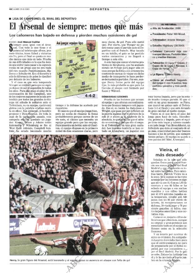 ABC MADRID 19-11-2001 página 65