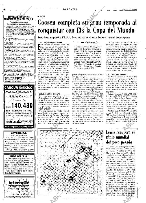 ABC MADRID 19-11-2001 página 68