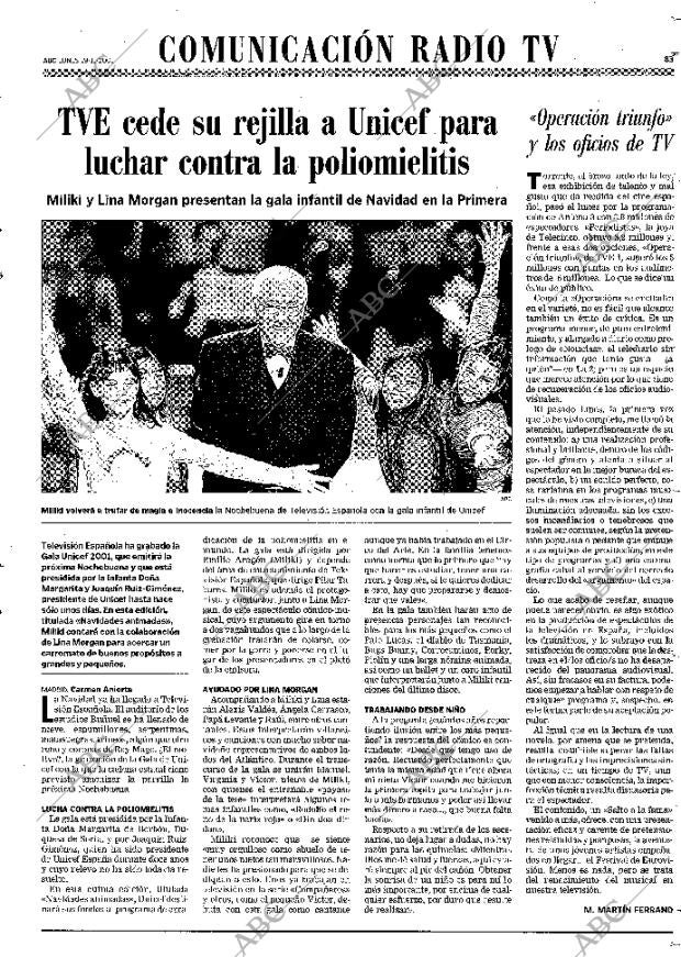ABC MADRID 19-11-2001 página 83