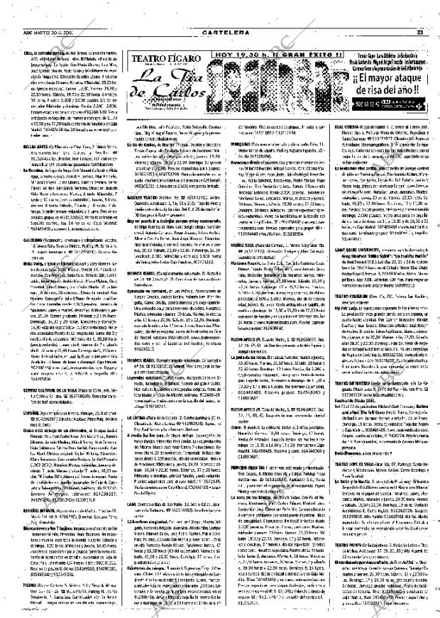 ABC MADRID 20-11-2001 página 107