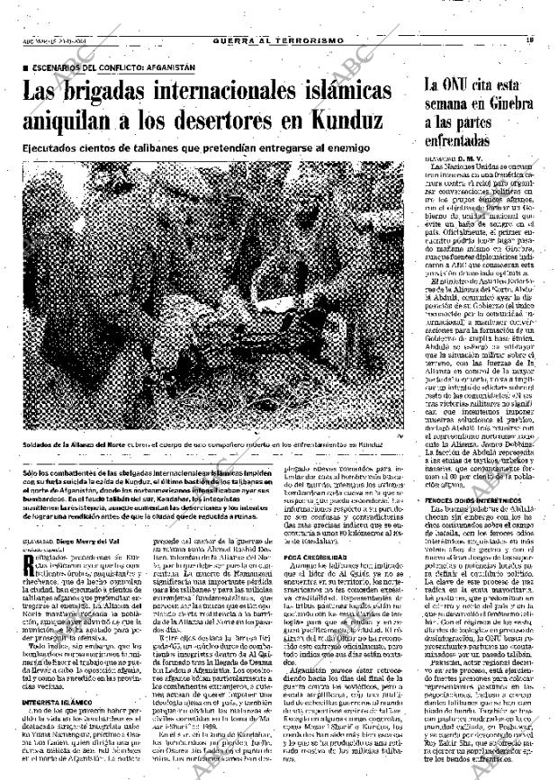 ABC MADRID 20-11-2001 página 19