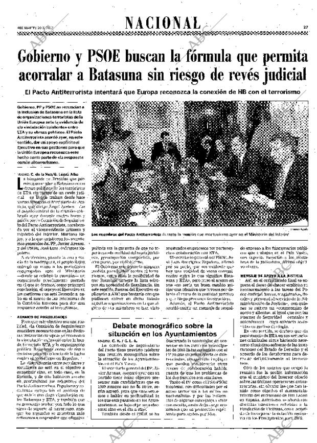 ABC MADRID 20-11-2001 página 27