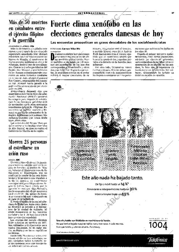 ABC MADRID 20-11-2001 página 37