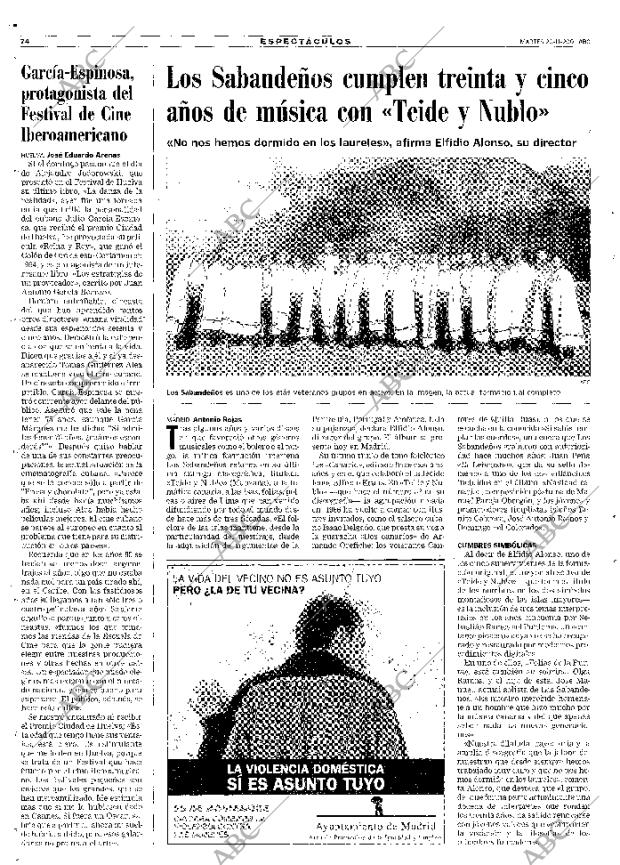 ABC MADRID 20-11-2001 página 74