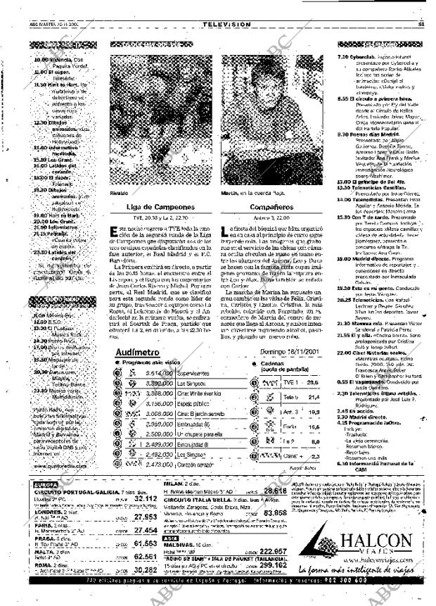 ABC MADRID 20-11-2001 página 81