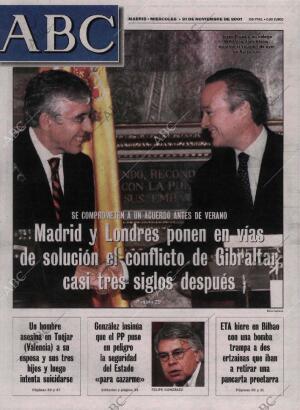 ABC MADRID 21-11-2001 página 1