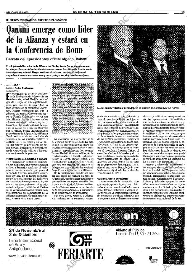 ABC MADRID 24-11-2001 página 21