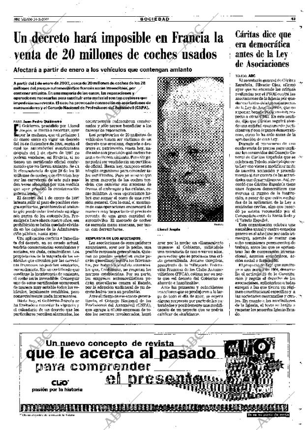 ABC MADRID 24-11-2001 página 43