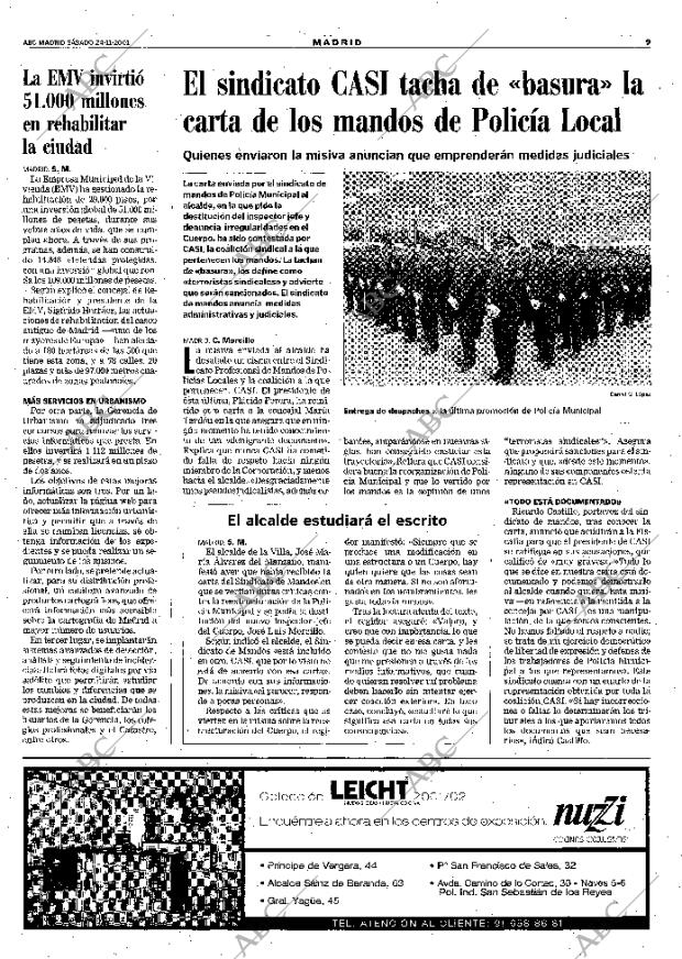 ABC MADRID 24-11-2001 página 93