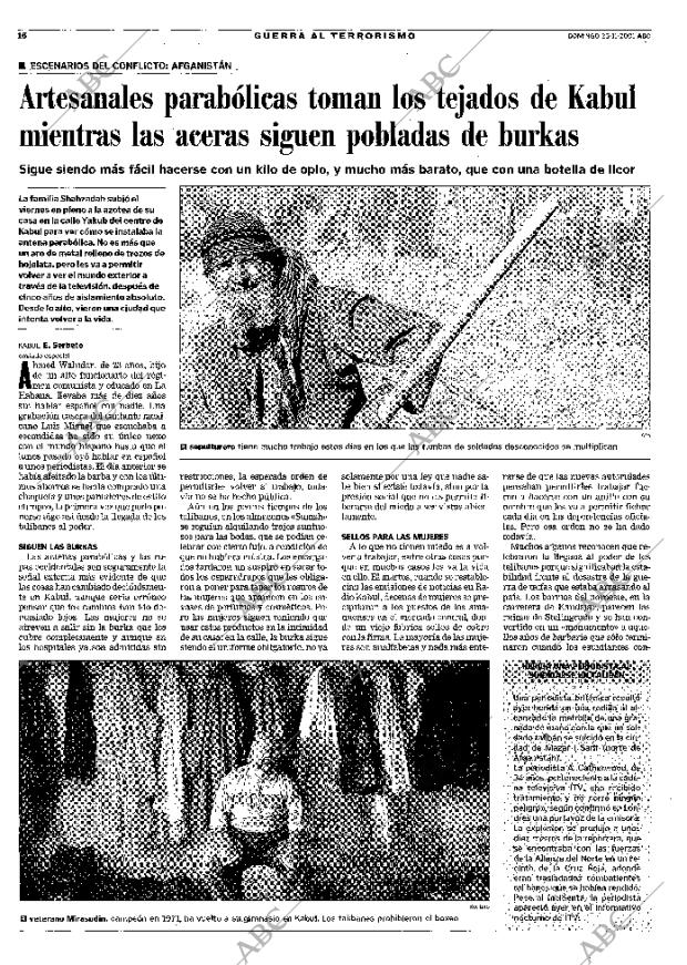 ABC MADRID 25-11-2001 página 16