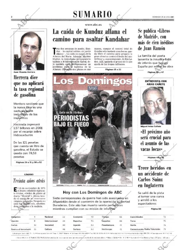 ABC MADRID 25-11-2001 página 2